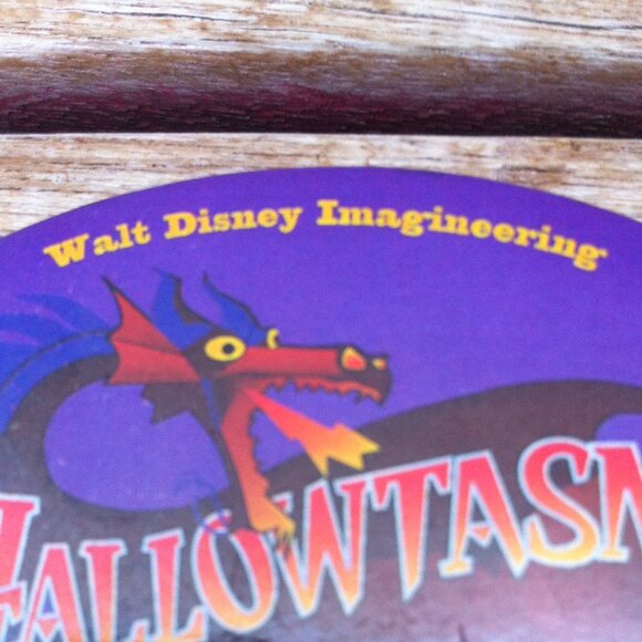 Vintage Disney Imagineering Pin WDI Button Fantasmic Hallowtasmic Halloween 1992 - Picture 2 of 4